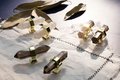 Hexagonal dark coffee quartz cabinet bar handle/gold brass and dark quartz drawer pull/Semi precious stone hardware/crystal door handle