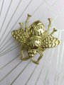 Large gold brass bumble bee drawer handle/Large honey bee shaped Cabinet Pull/Brass Bee shaped door handle/Gold brass furniture hardware