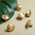 Gold geometric shaped drawer handle/Octagonal pyramid drawer pull/kitchen cabinet handle/Brass furniture hardware/Flat topped Octagonal knob