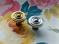Shiny circle brass button door handle/Round gold or silver cabinet pull/metal furniture hardware/round brass drawer knob/Brass door knob