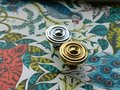 Shiny circle brass button door handle/Round gold or silver cabinet pull/metal furniture hardware/round brass drawer knob/Brass door knob