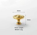 Shiny circle brass button door handle/Round gold or silver cabinet pull/metal furniture hardware/round brass drawer knob/Brass door knob