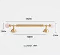 Geometric pink crystal and brass bar handle/Semi precious stone and brass drawer pull/unique cabinet handle/IKEA hack/wardrobe door handle