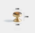 Tiger eye stone or white turquoise and brass drawer pull/Golden semi precious stone cabinet handle/Gold gemstone door knob/Luxury hardware