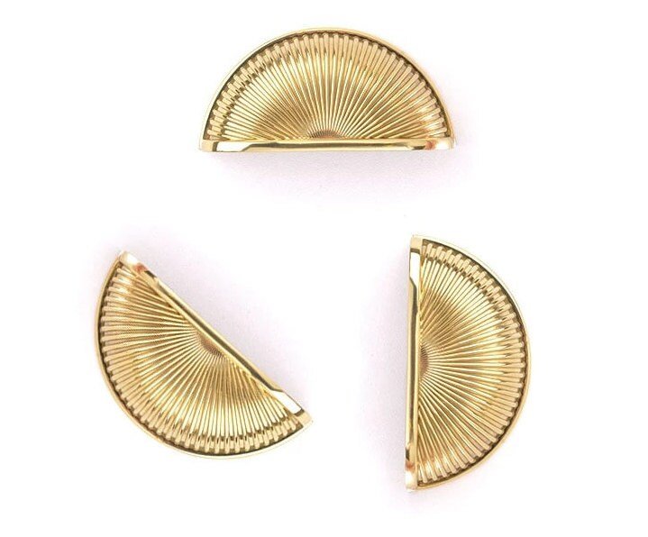 Shiny solid brass cup handle/Classic brass hardware/Gold cabinet pull/Gold brass drawer handle/Gold brass kitchen door handle/Brass handle