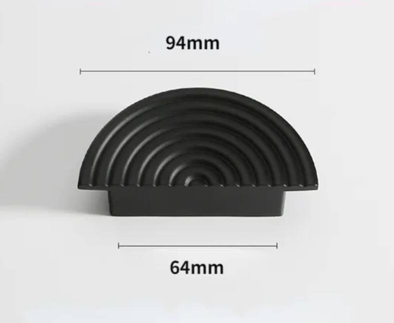 Gold, bronze or gunmetal grey echo design cabinet pull/Mid century modern style drawer pull/semi circle furniture hardware/home improvement