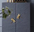 Gold brass dragonfly cabinet pull/Dragonfly drawer knob/Dragonfly drawer handle/brass furniture hardware/Gold cabinet door knob/Brass handle