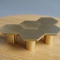 Gold, Black or Bronze Hexagonal drawer handle/Brass geometric cabinet handle/hexagon shaped drawer knob/brass furniture hardware/IKEA hack