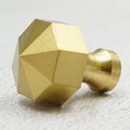 Heavy gold brass octagonal pyramid drawer pull/geometric cabinet handle/gold furniture hardware/classic door handle/hexagonal knob/IKEA hack