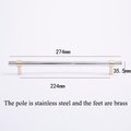 Silver and Gold cabinet bar pull/silver and gold drawer pull/kitchen hardware/metal door handle/furniture hardware/shiny silver cabinet pull