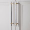 Silver and Gold cabinet bar pull/silver and gold drawer pull/kitchen hardware/metal door handle/furniture hardware/shiny silver cabinet pull