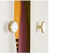Round Smooth Polished white turquoise cabochon with brass surround Drawer pull Cabinet handle Knob door handles furniture hardware upcycling