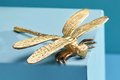 Gold brass dragonfly cabinet pull/Dragonfly drawer knob/Dragonfly drawer handle/brass furniture hardware/Gold cabinet door knob/Brass handle