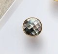 Checked black mother of pearl drawer pull/dark pearl cabinet handle/pearl furniture hardware/grey shell cabinet pull/gold pearl door knob