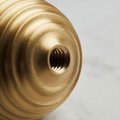 Round gold beehive shaped cabinet pull/Round brass ridged drawer knob/Round brass door handle for furniture renovation/Gold brass hardware