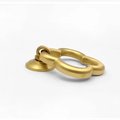 Gold brass clover shaped drop drawer pull/Gold brass gothic style cabinet handle/Four leaf clover shape door handle/Gold brass hardware