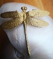 Gold brass dragonfly cabinet pull/Dragonfly drawer knob/Dragonfly drawer handle/brass furniture hardware/Gold cabinet door knob/Brass handle