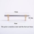 Silver and Gold cabinet bar pull/silver and gold drawer pull/kitchen hardware/metal door handle/furniture hardware/shiny silver cabinet pull