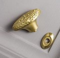 Antique Baroque style drawer knob/Brass oval cabinet pull/gold or silver Regency style door handle/gold Furniture hardware/rocco drawer pull