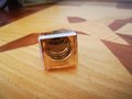 Square cut golden crystal Cabinet Pull/Vintage style crystal drawer handle/Mid century modern crystal drawer knob/Retro style square handle