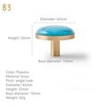 Round blue turquoise stone and brass drawer pull/blue cabinet handle/turquoise door knob/kitchen furniture hardware/stone door handle