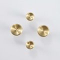 Circular brushed pattern drawer knob/Classic round brass cabinet handle/Gold brass button shaped cabinet pull/Gold brass kitchen hardware