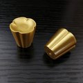 Clover pattern cabinet pull/Gold brass cone shaped drawer knob/Clover shaped door handle/Small brass drawer handle/Brass furniture hardware
