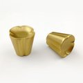 Clover pattern cabinet pull/Gold brass cone shaped drawer knob/Clover shaped door handle/Small brass drawer handle/Brass furniture hardware