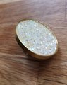 Iridescent angel aura quartz cabinet pull/Rainbow crystal and brass drawer pull/crystal hardware/gemstone door handle/glittery door handle