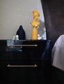 Shiny Gold Brass 8mm or 10mm thick bar pull handle with round backplates/gold drawer pull/kitchen furniture hardware/retro gold door handle