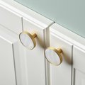 Brass mother of pearl drawer pull/White pearl cabinet pull/White shell drawer handle/Furniture hardware/Pearl door knob/Shell door handle
