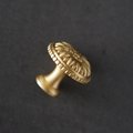 Gold brass dandelion design drawer knob/Daisy design cabinet pull/Vintage style door handle/Brass furniture hardware/Round gold drawer pull