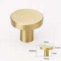 Classic round gold brass drawer knob/gold button drawer handle/matte gold brass cabinet pull/gold furniture hardware/IKEA hack door handle