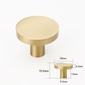 Classic round gold brass drawer knob/gold button drawer handle/matte gold brass cabinet pull/gold furniture hardware/IKEA hack door handle