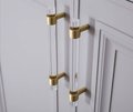 Brass and clear lucite cabinet bar pull handle/Clear acrylic drawer handle/Lucite furniture hardware/Brass transparent resin cabinet handle