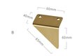 Gold brass triangle drawer pull/Geometric shaped cabinet pull/Modern gold brass hardware/Triangular shaped gold brass door handle/IKEA hack