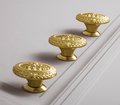 Antique Baroque style drawer knob/Brass oval cabinet pull/gold or silver Regency style door handle/gold Furniture hardware/rocco drawer pull