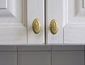 Antique Baroque style drawer knob/Brass oval cabinet pull/gold or silver Regency style door handle/gold Furniture hardware/rocco drawer pull