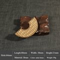 A Pair of Gold brass Fish Scale Cabinet Pulls/half circle wardrobe handles/statement handles/large cabinet handles/Semi circle drawer handle