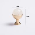 Semi precious stone ball and brass egg cup drawer handle/marble ball and brass cabinet handle/stone furniture hardware/gemstone door knob
