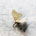 Brass butterfly on a branch cabinet handle/Monarch butterfly cabinet pull/butterfly door handle/gold butterfly knob/Gold furniture hardware