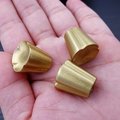 Clover pattern cabinet pull/Gold brass cone shaped drawer knob/Clover shaped door handle/Small brass drawer handle/Brass furniture hardware