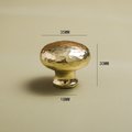 Round shiny gold hammered brass cabinet handle/Glittery gold drawer knob/Polished textured brass door handle/Solid brass furniture hardware