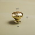 Round shiny gold hammered brass cabinet handle/Glittery gold drawer knob/Polished textured brass door handle/Solid brass furniture hardware