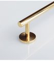Shiny Gold Brass 6mm thick bar pull handle with round backplates/shiny gold drawer pull/kitchen furniture hardware/retro gold door handle
