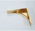 Gold curved triangle cabinet pull/Geometric drawer handle/Flush finish drawer pull/Modern furniture hardware/Gold kitchen decor/IKEA hack