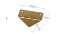 Gold brass triangle drawer pull/Geometric shaped cabinet pull/Modern gold brass hardware/Triangular shaped gold brass door handle/IKEA hack