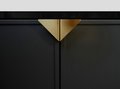Gold brass triangle drawer pull/Geometric shaped cabinet pull/Modern gold brass hardware/Triangular shaped gold brass door handle/IKEA hack