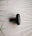 Round matte black mother of pearl drawer handle/Black drawer pull with pearl insert/Pearl hardware/Black metal pearl shell door knob