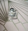 Square cut clear crystal cabinet Pull/Vintage style crystal drawer handle/Mid century modern crystal drawer knob/Retro style square handle